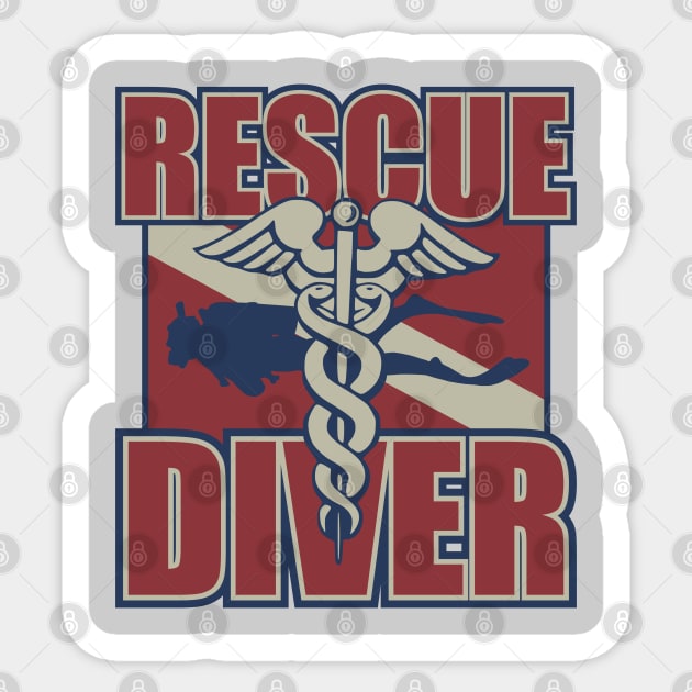 Rescue Diver Sticker by TCP